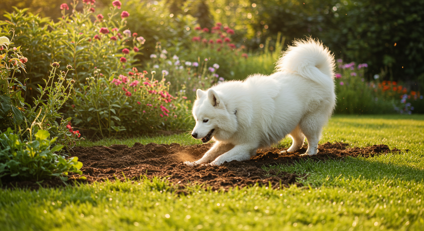 Dogs Digs Holes in the Yard